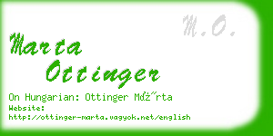 marta ottinger business card
